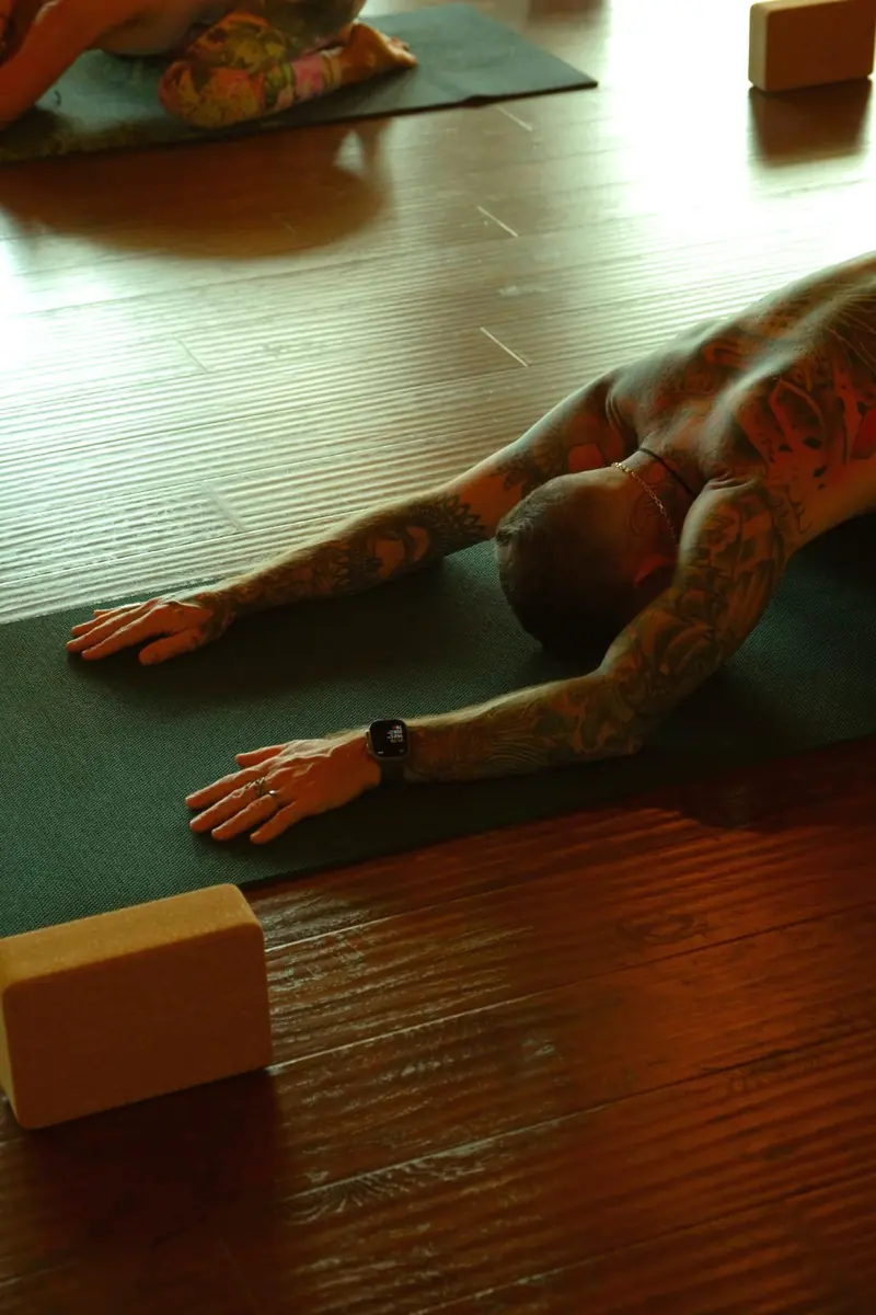 Yin Yoga in a supported floor shape at Half Pigeon Yoga in St. Petersburg